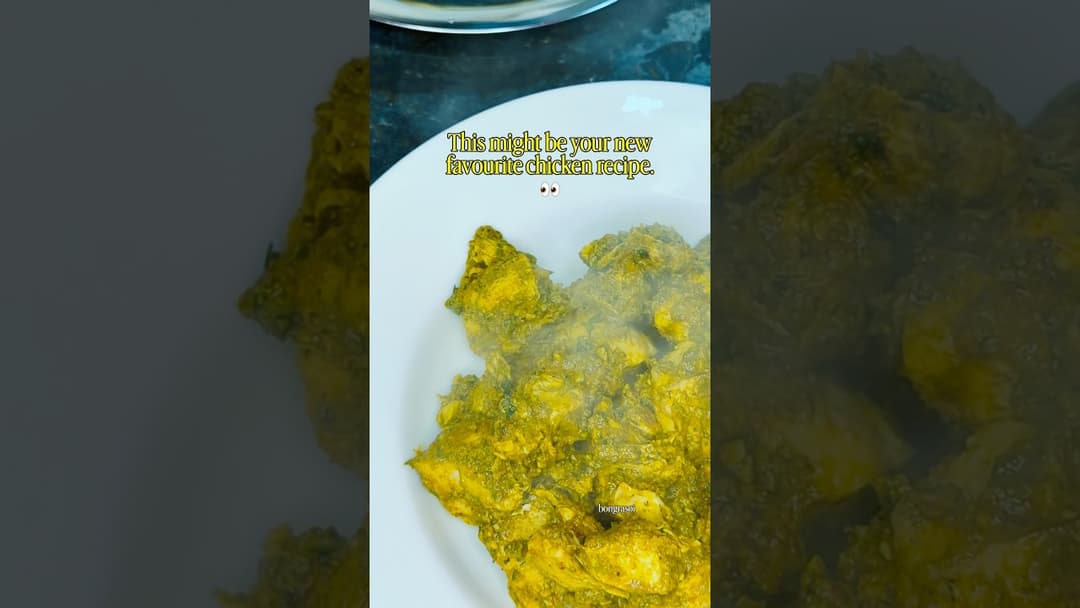 Healthy Hariyali Chicken 🍗💚 The Creamiest Chicken Without Cream! | Bong Rasoi #shorts