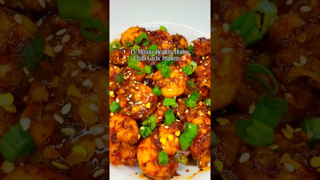 Healthy Honey Garlic Prawns 🍤 | Easy 15-Minute High-Protein Dinner | Bong Rasoi #shorts #easyrecipe